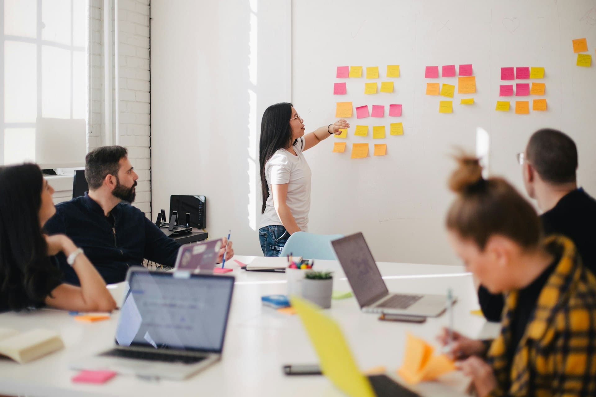 Team at whiteboard